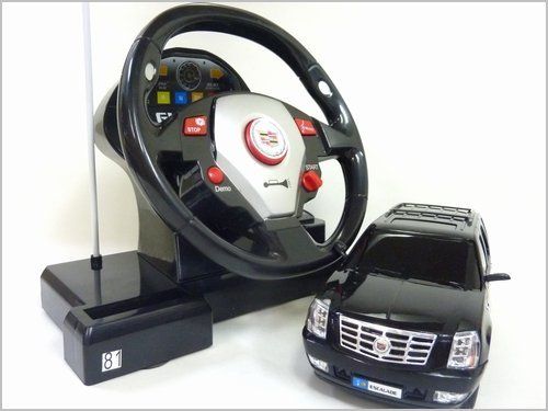 GK◇キャデラックエスカレード◇正規認証車ハンドルステアリングコントローラー1/24ラジコンカー/ブラックY 1357dd78