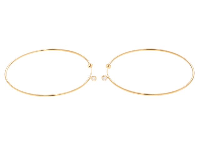 ジュエリー エルサペレッティフープピアス/YG/D0.10/2.8g 貴金属･宝石 60018046 ピアス K18イエローゴールド K18YG/ダイヤモンド イエローゴールド レディース【中古】