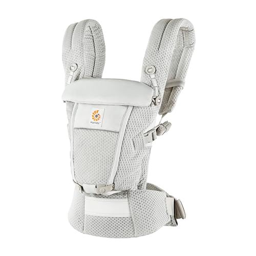 Ergobaby(エルゴベビー) ADAPT SoftFlex パールグレー 抱っこ紐 き 日本正規品 新生児 0ヶ月から48ヶ月 SoftFlexTMメッシュ 通気性 ベビーキャリア 赤ちゃん 洗濯機使用可 CREGBCASFMGRYｍａ