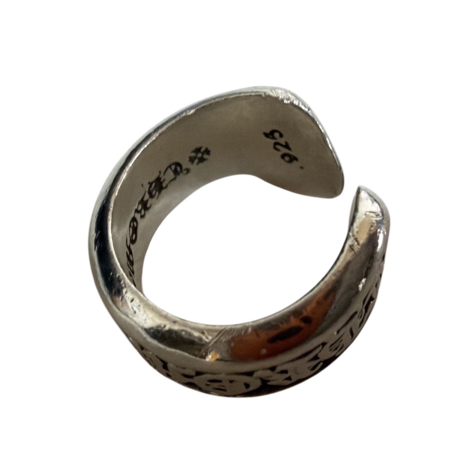 CHROME HEARTS クロムハーツ スクロールラベルリング ピンキーリング