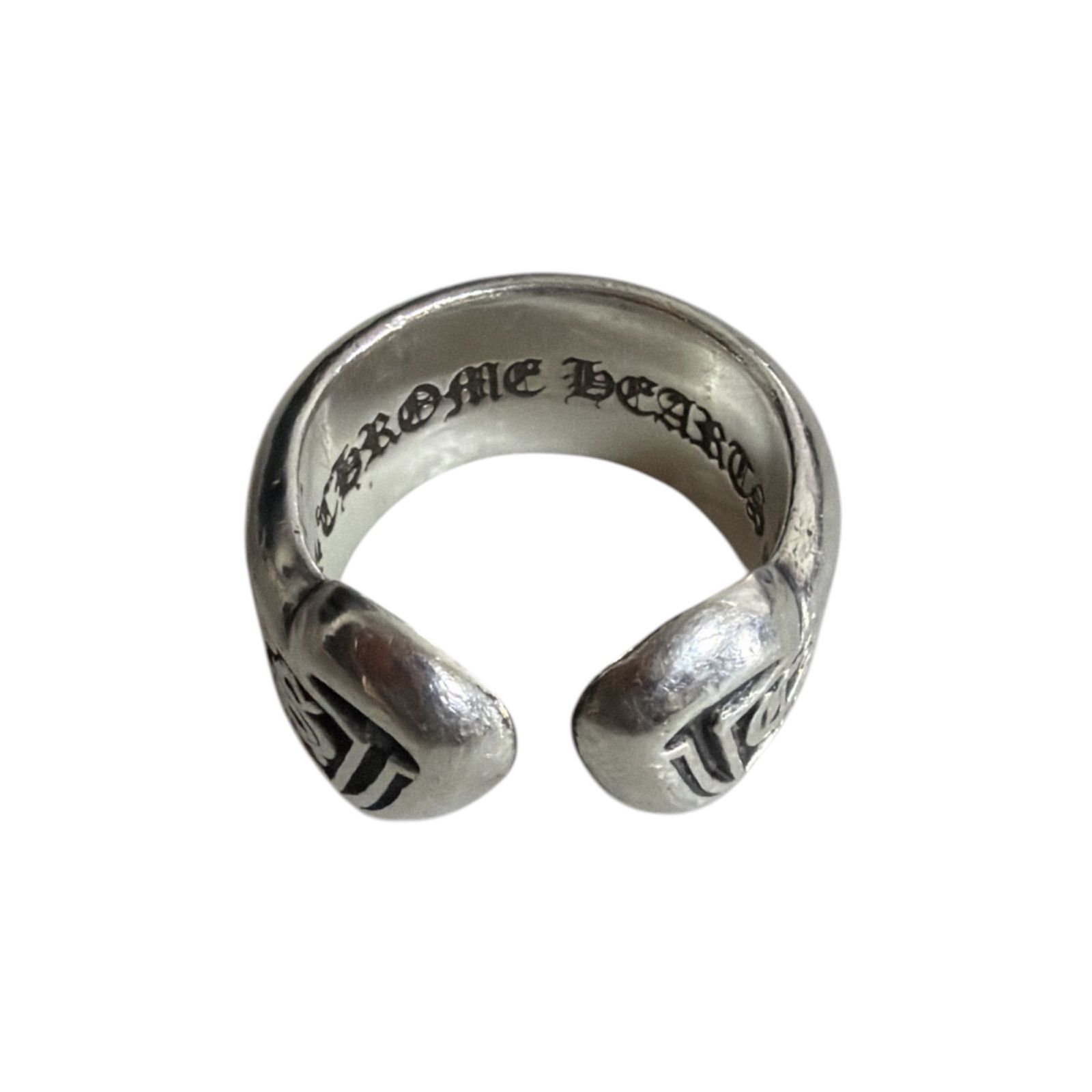 CHROME HEARTS スクロールラベルリング SV925 ピンキーサイズ 約5号
