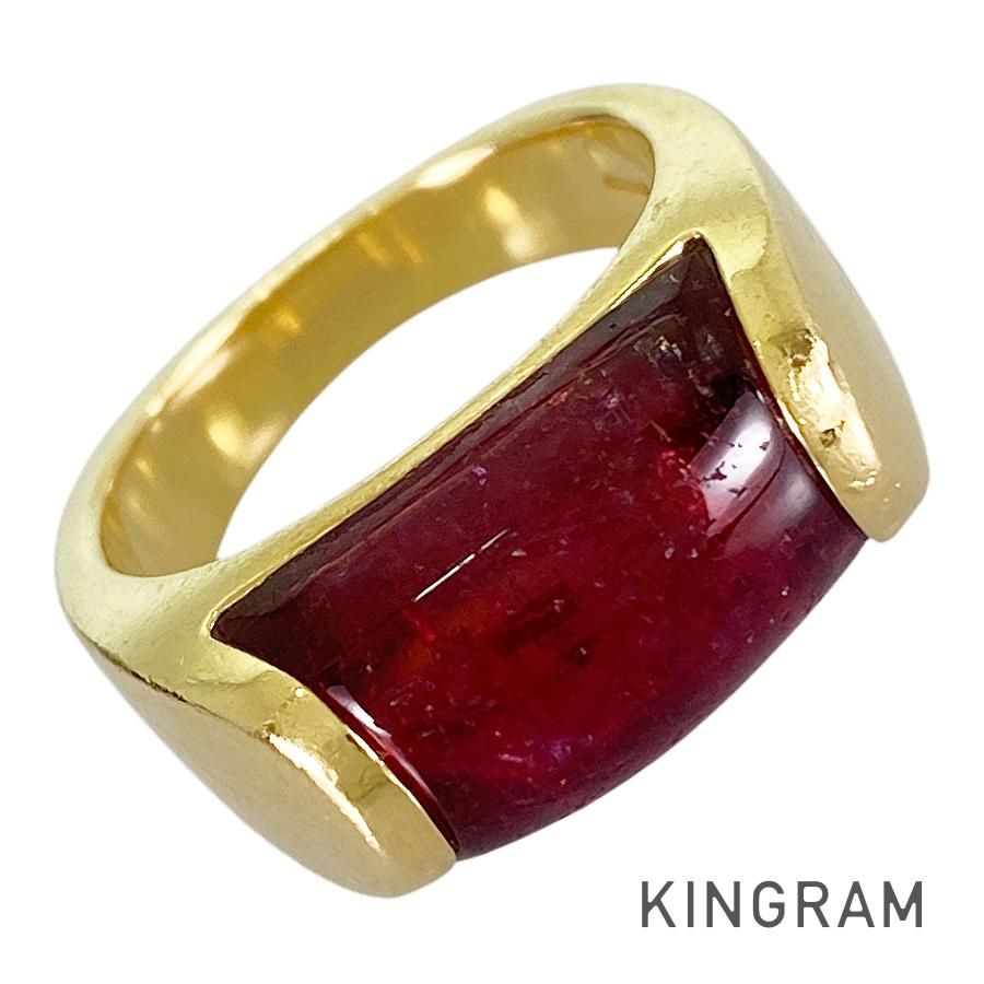 ブルガリ BVLGARI トロンケット K18YG ピンクトルマリン 10号(50) リング sss【中古】