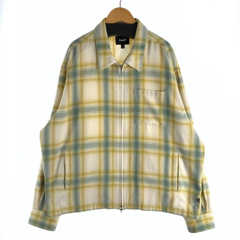 【中古品】 HUF 89 OUTLINE PLAID ZIP SHIRT ハフ 長袖シャツ ジップアップ ブランド 古着 【142-260509-gm-34-fuz】