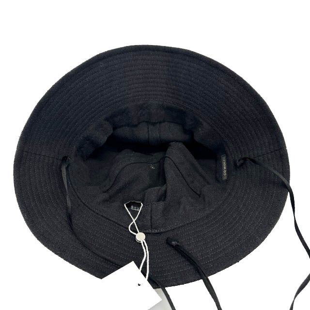コモリ COMOLI 26SS シルクネップ ハット 帽子 D01-07002 F 黒ブラック