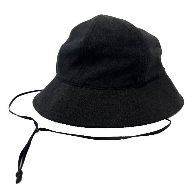 コモリ COMOLI 26SS シルクネップ ハット 帽子 D01-07002 F 黒ブラック