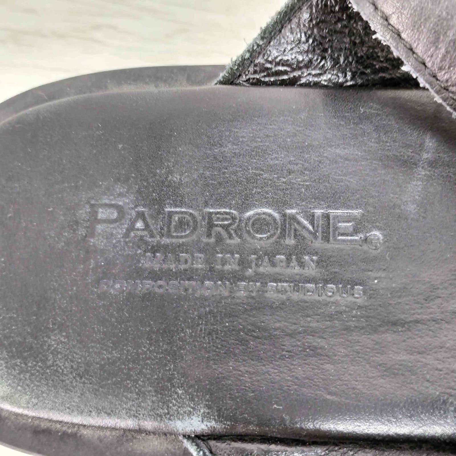 パドローネ PADRONE 別注 BELT SANDAL /レザーベルトサンダル メンズ