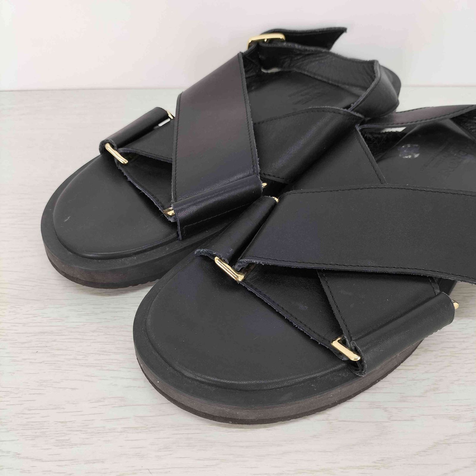 パドローネ PADRONE 別注 BELT SANDAL /レザーベルトサンダル メンズ