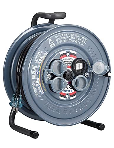 ☆新品☆ハタヤ (HATAYA) コードリール 屋外用 (防雨型) 100V型 コード30m 太さ1.25? 標準型 コンセント4個 コンセント防雨キャップ プラグカッパー 7b17dadf