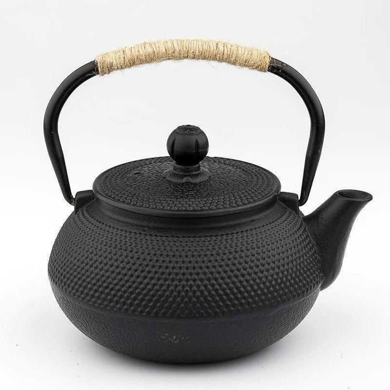 鉄瓶 南部鉄器 老鉄瓶 提梁壺 1.2L 銅製蓋 銅製取っ手 鉄やかん 鉄分補給 鉄びん 茶道具 新品
