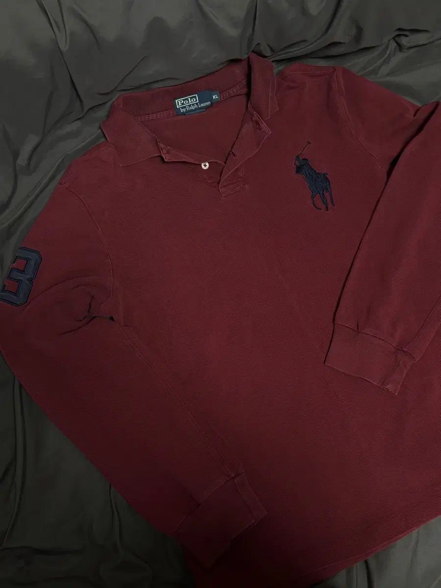 ポロ ビックポニー KARA（カラ） ロングスリーブ Tシャツ ロングスリーブ バーガンディ XL