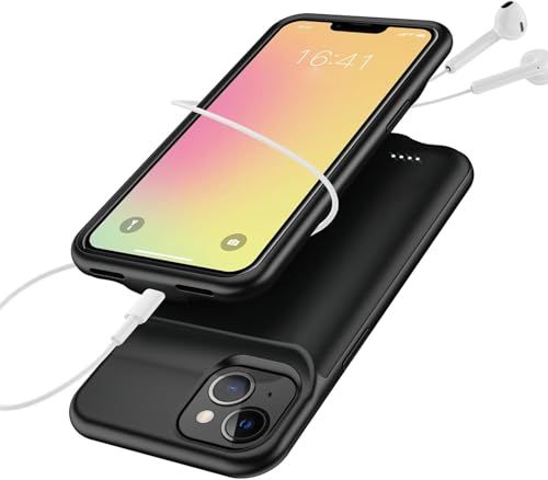 iPhone 15 対応 ケース型バッテリー シリコン 超薄型 6050mAh バッテリーケース 軽量 バッテリー内蔵 耐衝撃 急速充電 黒 通勤 旅行 出張 全面 保護 iPhone 15用 携帯充電器as fc98a095