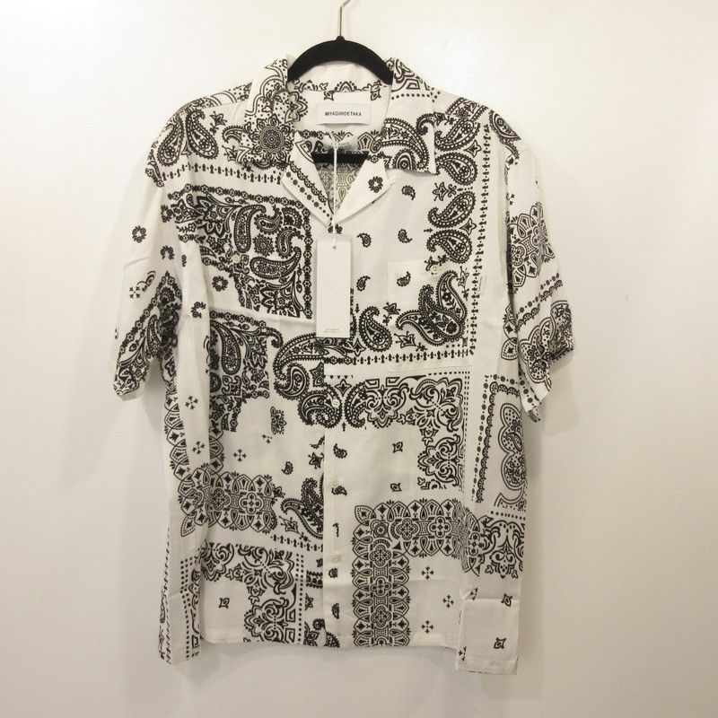 【姫路東店】 中古 MIYAGIHIDETAKA | ミヤギヒデタカ 半袖シャツ Bandana SS shirt BBG-55700-A ×Saturdays NYC サイズ：L 【104】