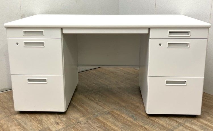 【中古品】コクヨ インベントシリーズ 1400両袖デスク ホワイト