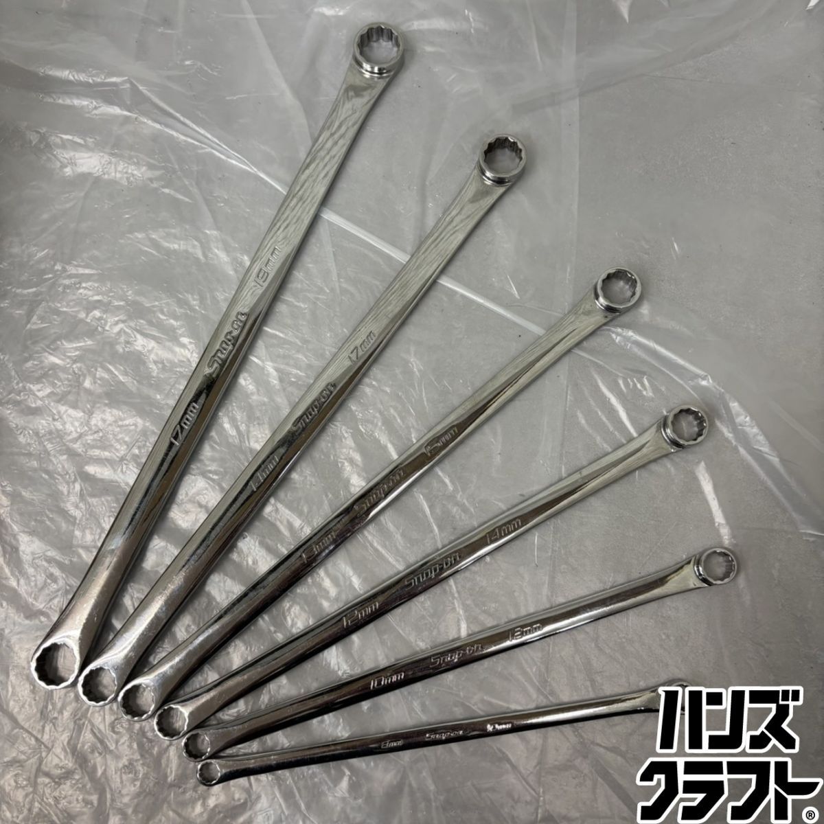 ▽【中古】 スナップオン XDHFM ストレートメガネレンチ 5本セット 19.17.15.14.13.12.10.8mm Snap-on