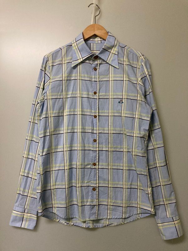 【中古品】 VIVIENNE WESTWOOD MAN ヴィヴィアンウエストウッド マン L/S CHECK SHIRT 6114M ロングスリーブ チェック シャツ トップス 【141-260509-rt-09-tag】