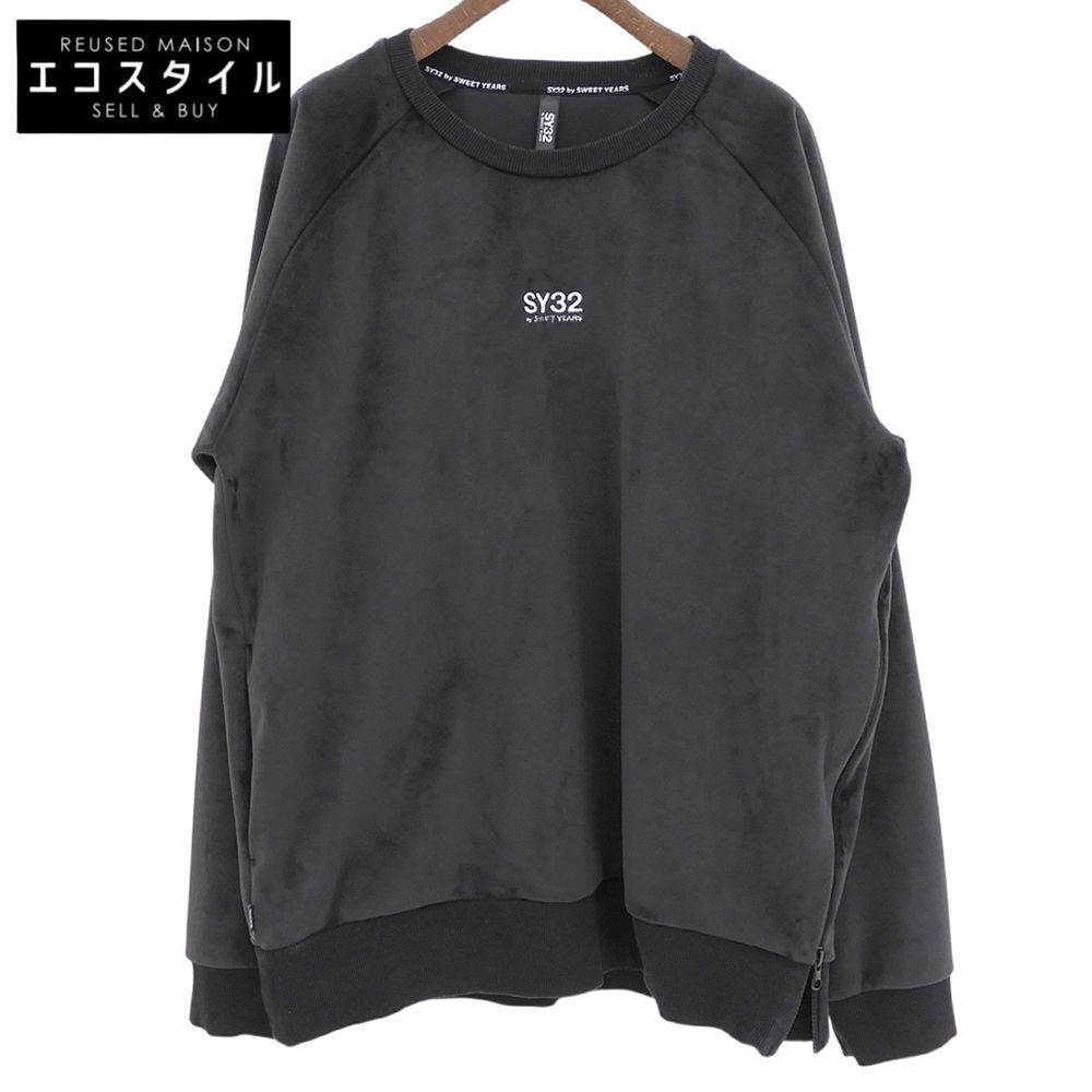SY32 by SWEET YEARS　エスワイサーティトゥーバイスウィートイヤーズ　美品 ロングTシャツ トップス メンズ ブラック XL 15520-1　XL