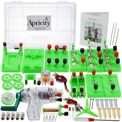 Apricity 電気回路 電気実験 セット 理解を深める 14種類の実験 ガイドブック付 豆電球 直列 並列 手回し発電機 フレミングの法則 自由研究e d77f9d09 6,735円