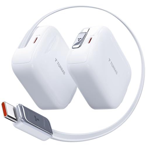 TORRAS FlexLine 67W 急速充電器 業界最長巻き取り式【100CMコード内蔵】type-c 2ポート ケーブル ー体型 GaNIII技術 折畳み式プラグ PD/QC3.0/PPS規格対応 iPhone/iPad/Android 8b4aee7f