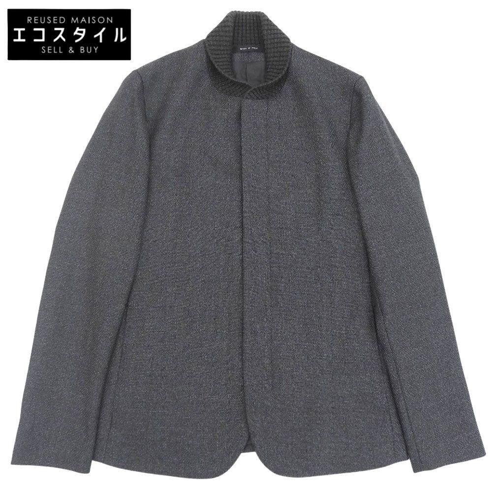 EMPORIO ARMANI　エンポリオアルマーニ　カシミヤ混 ジップアップ ブルゾン ジャケット メンズ グレー 44 Z1G720　44