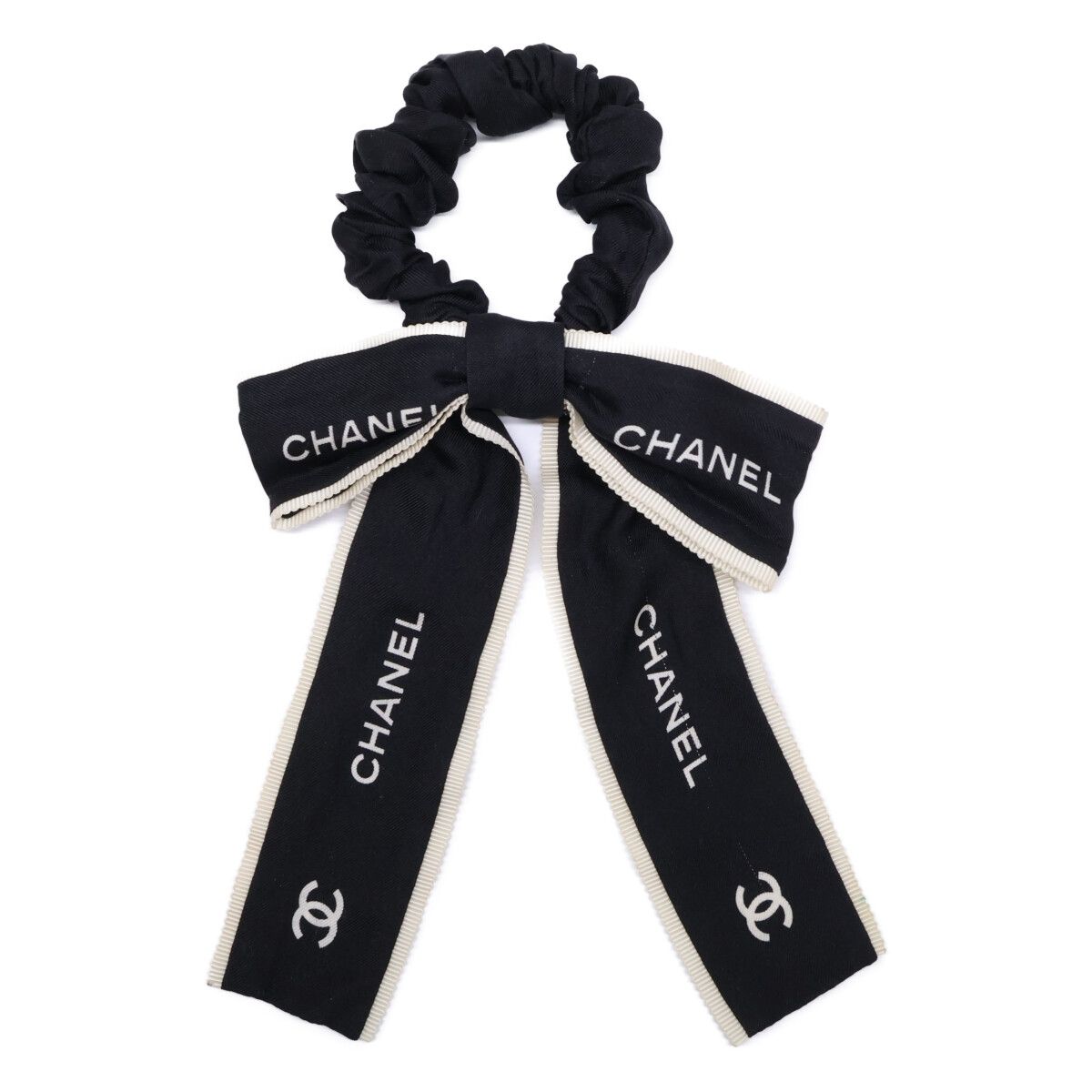 CHANEL シャネル ロゴリボン ヘアゴム シュシュ - メルカリ