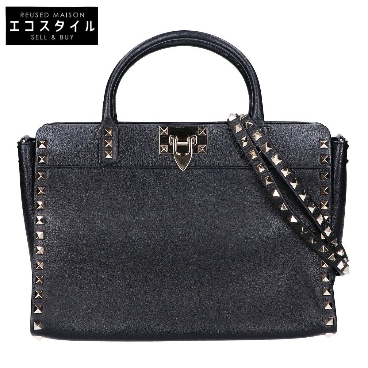 Valentino Garavani　ヴァレンティノガラヴァーニ　美品 VW2B0I15VSF ロックスタッズ 2WAY ショルダーバッグ