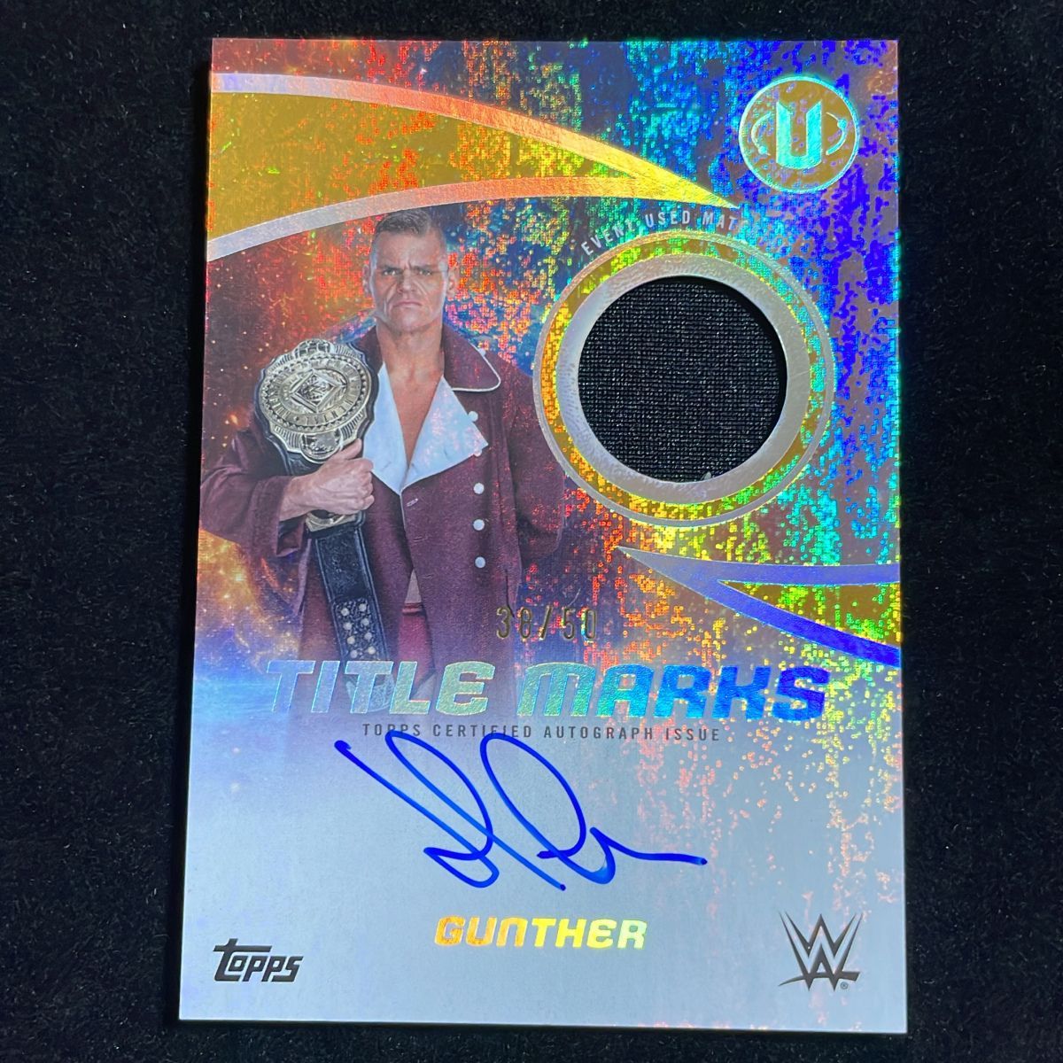 【50枚限定】Gunther グンター Topps Universe WWE Title Marks 2025 /50 On Card Auto 直筆 サイン Event Used Relic プロレス