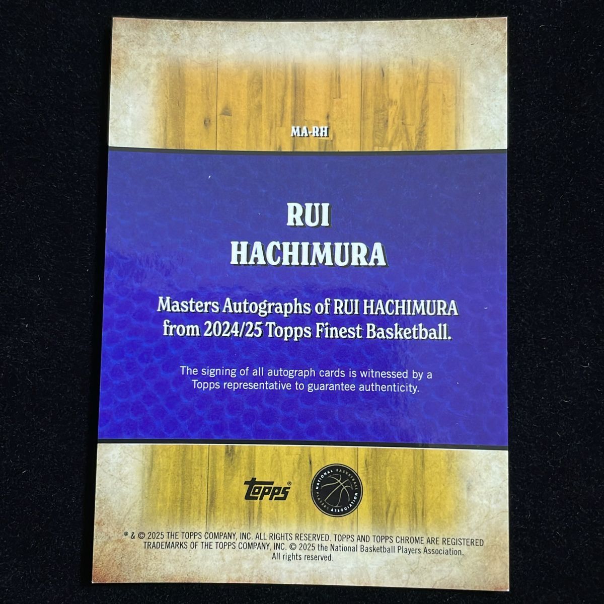 50枚限定】八村塁 Hachimura Rui Topps Finest Masters 2024-25 /50 