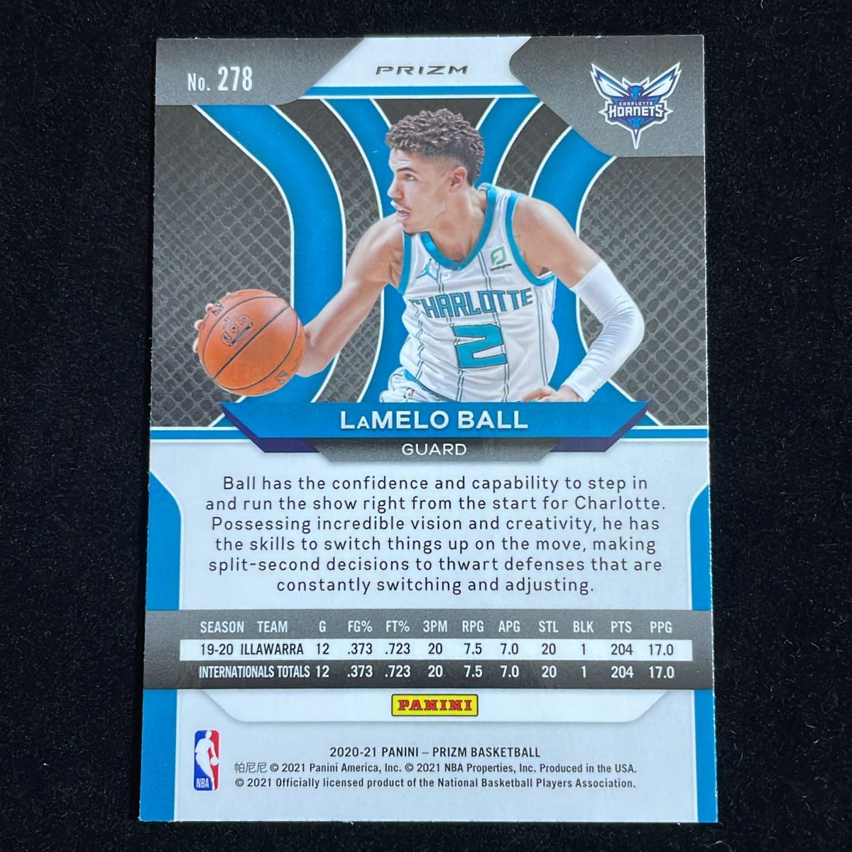LaMelo Ball ラメロ・ボール Panini Prizm 2020-21 Silver RC ルーキー 