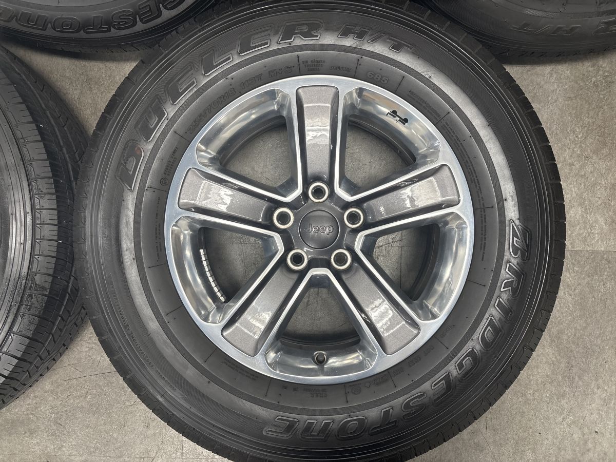 バリ溝 美品】JEEP ジープ JL ラングラー 純正 18in 7.5J +44.45 