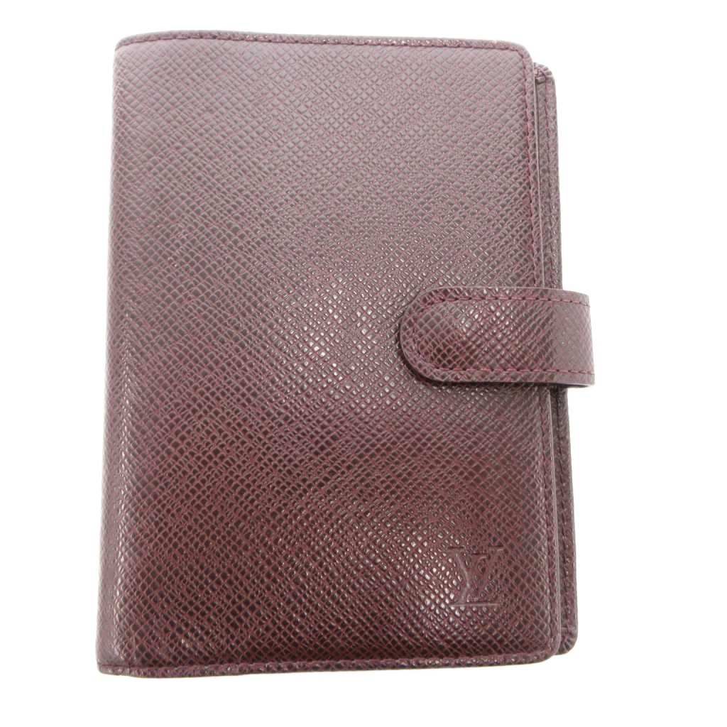 ルイヴィトン LOUIS VUITTON タイガ アジェンダ MM 手帳カバー 6穴リング レザー 茶 ブラウン R20413 ■GY18