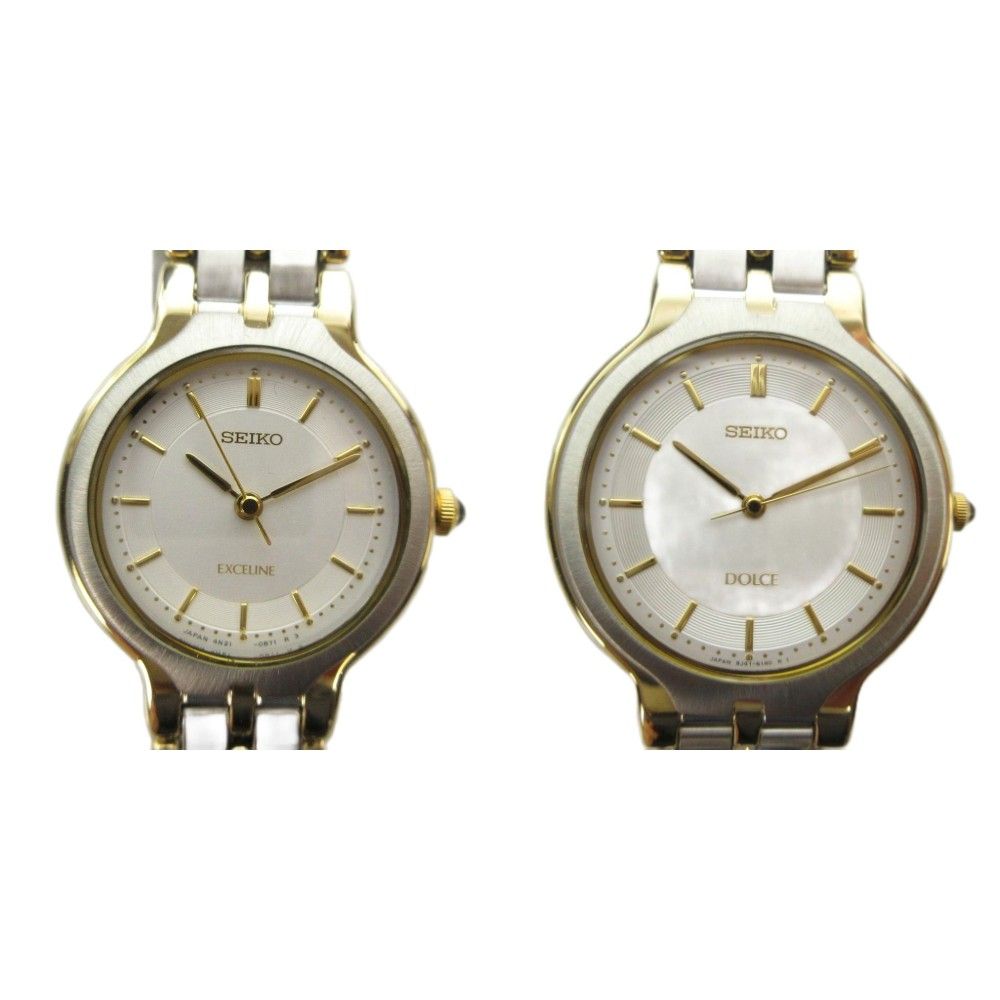 セイコー SEIKO ドルチェ DOLCE 8J41-6090 4N21-0430 腕時計 ペアウォッチ クォーツ シルバー色 ゴールド色 ■GY18 /MQ