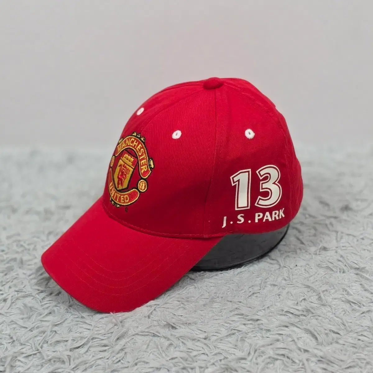 超レア MANCHESTER UNITED FC (マンチェスター・ユナイテッドFC) パク・チソン (JISUNG) JS PARK NO 13 ベースボールキャップ