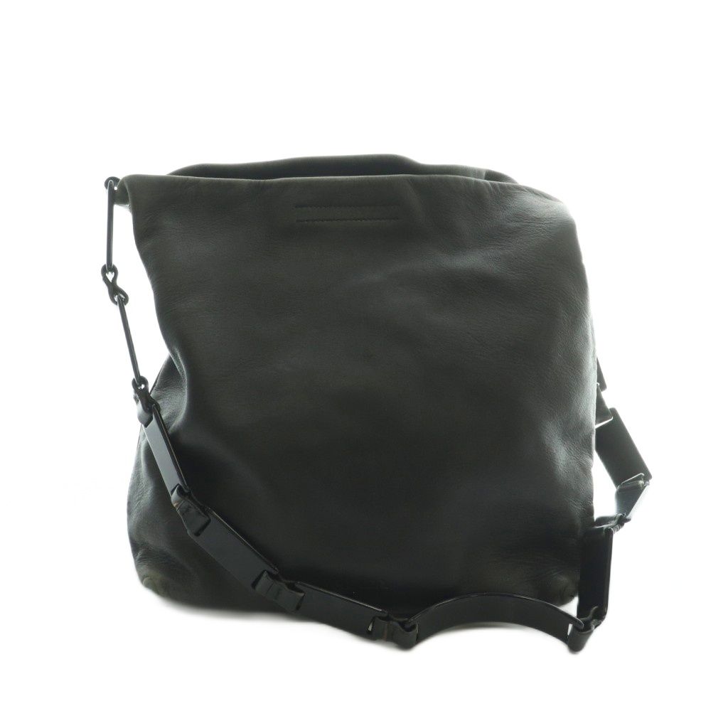 プラダ PRADA 98AW ヴィンテージ アーカイブ プラスチックショルダー バッグ レザー ブラック 黒 /MI ■OH ■GY18