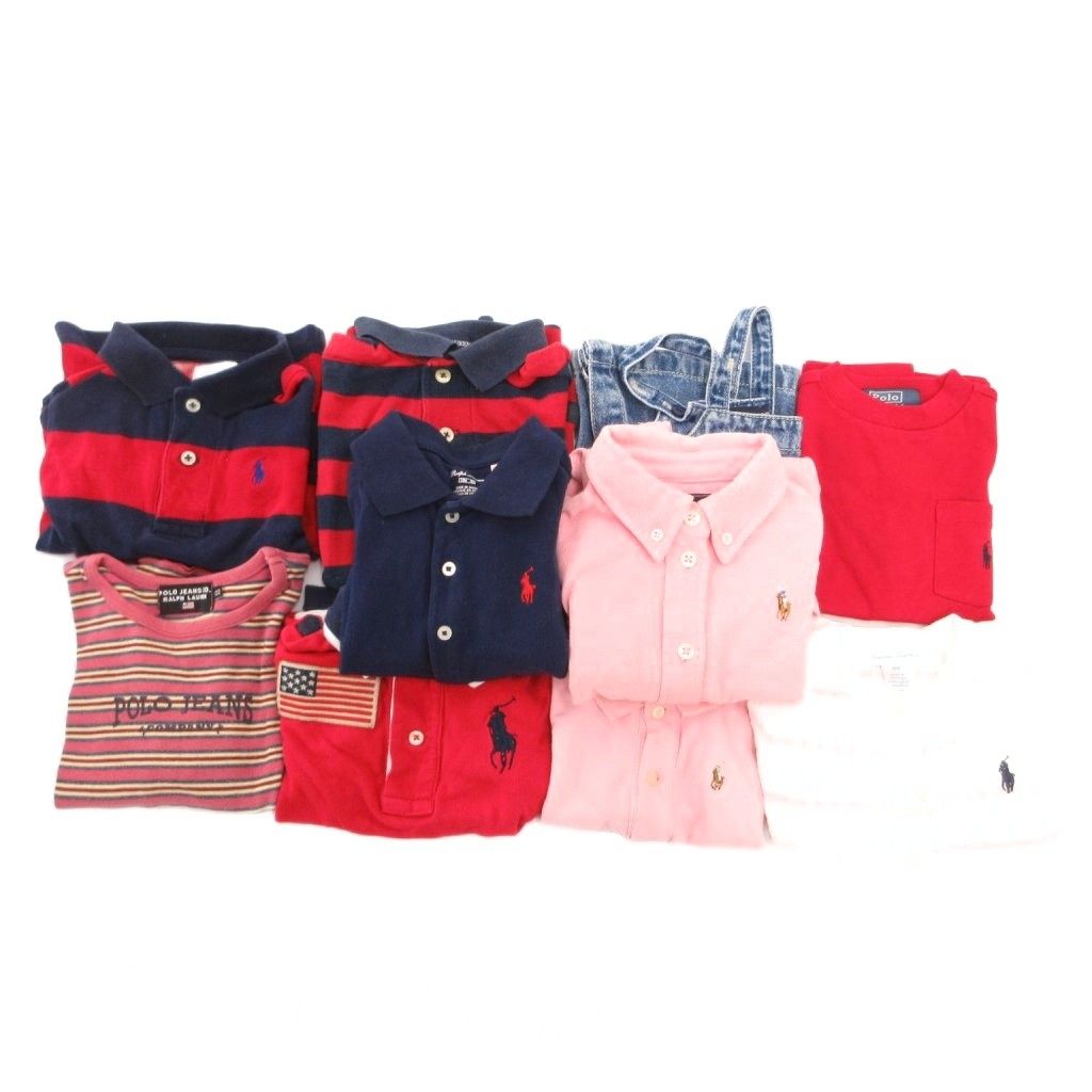 ラルフローレン RALPH LAUREN 10点セット トップスまとめ ポロシャツ シャツ ワンピース 80-100 マルチカラー /JS ■GY14