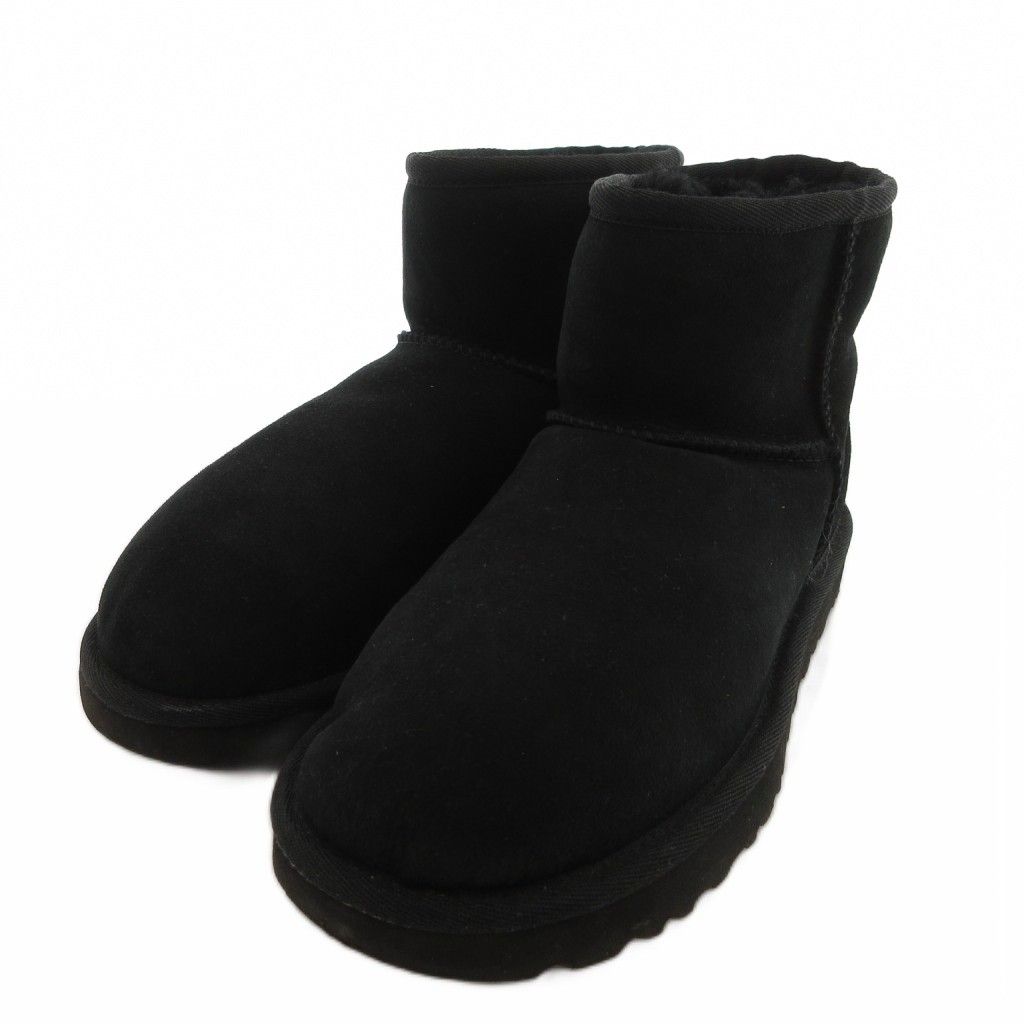 アグ オーストラリア UGG australia ブーツ 23cm 黒 ブラック 無地 ショート丈 内側ボア /MX ■GY99