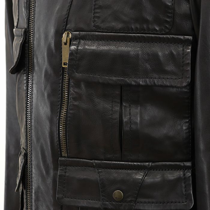 美品】GUCCI グッチ レザージャケット サイズ 50 メンズ ロゴ