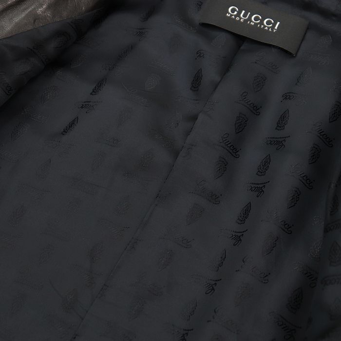 美品】GUCCI グッチ レザージャケット サイズ 50 メンズ ロゴ