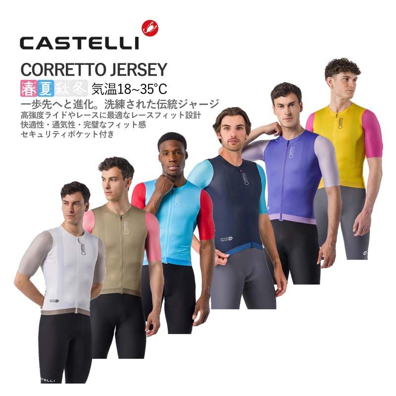 【新品】CASTELLI 26009 CORRETTO JERSEY カステリ コレット 半袖ジャージ