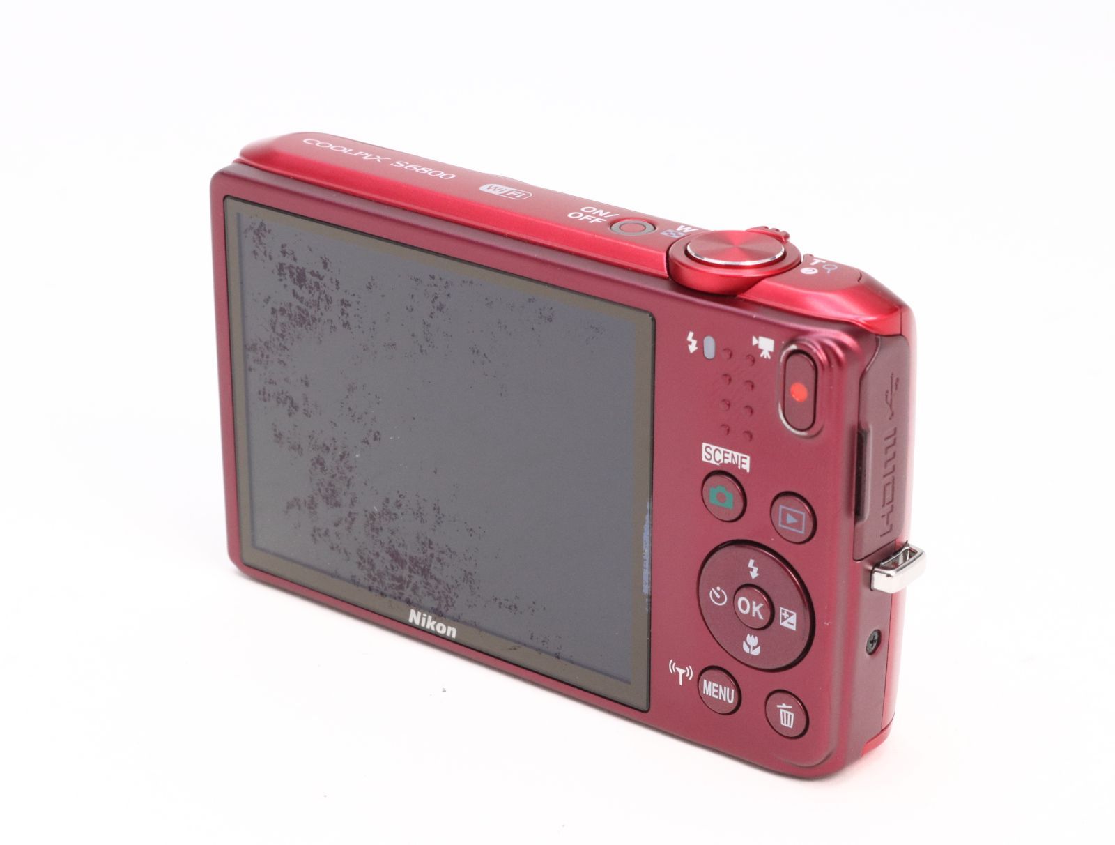 AB- (良品) Nikon ニコン COOLPIX S6800 ラズベリーレッド 初期不良 