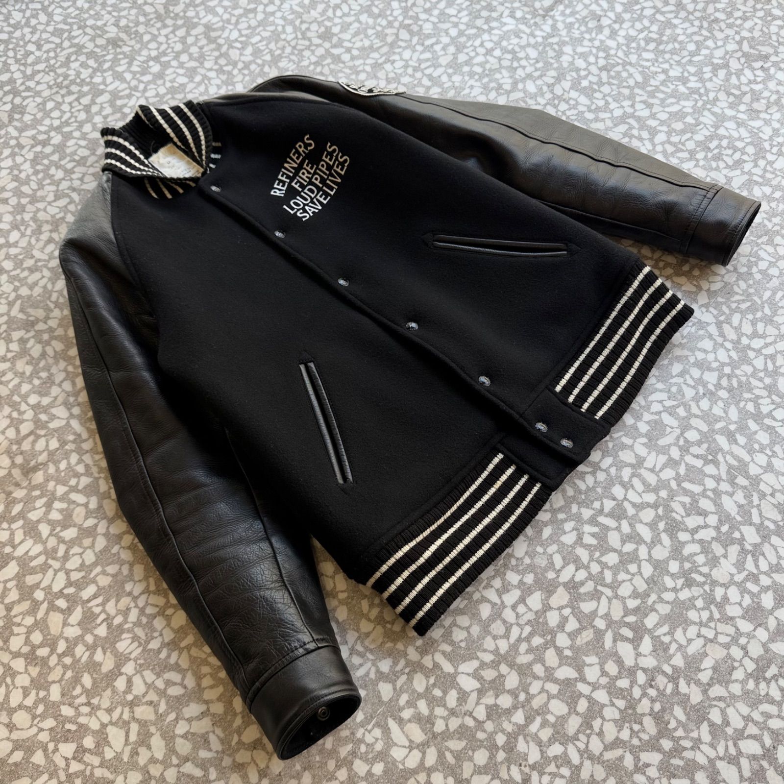 COOTIE / 10's leather stadium jacket クーティー 内キルティング