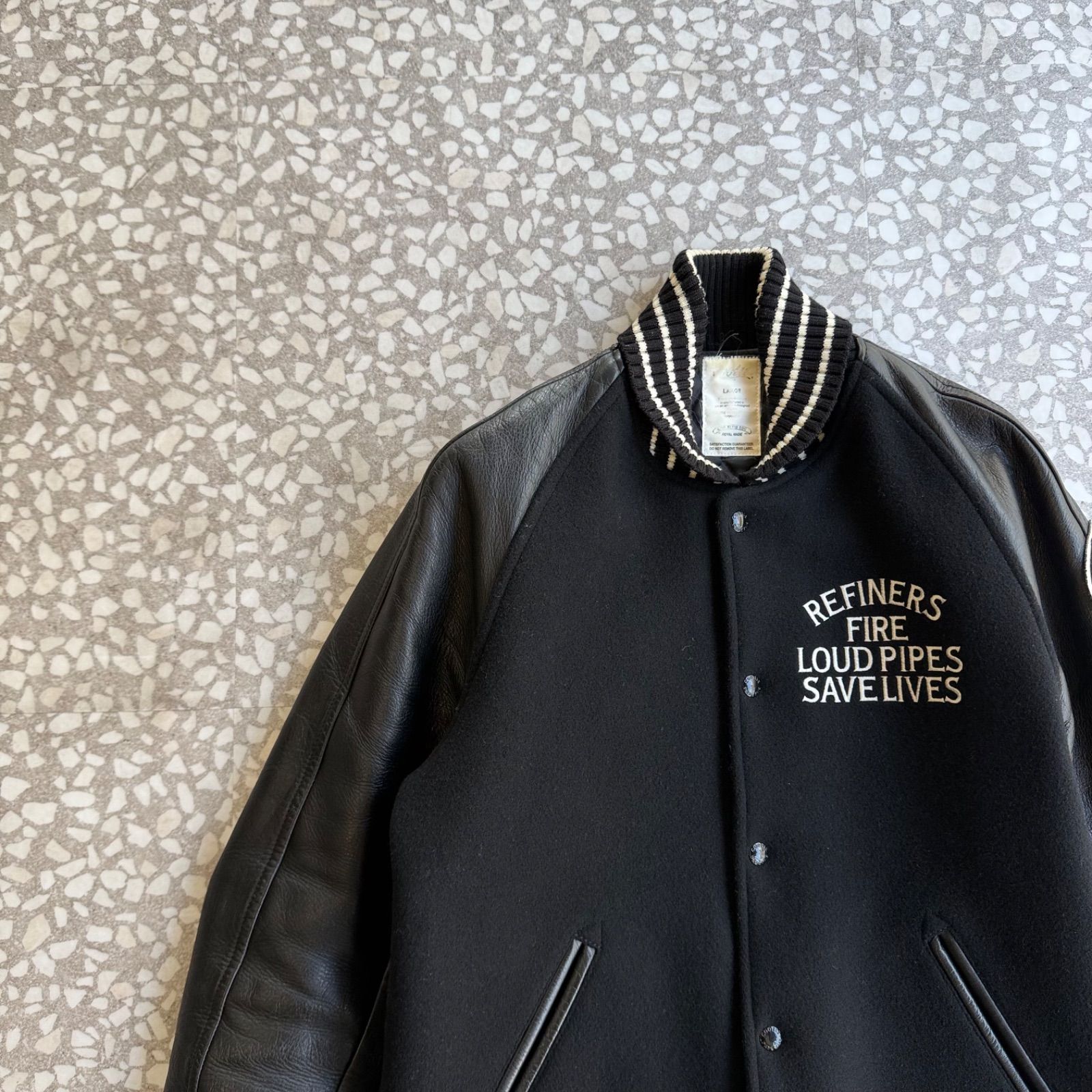 COOTIE / 10's leather stadium jacket クーティー 内キルティング