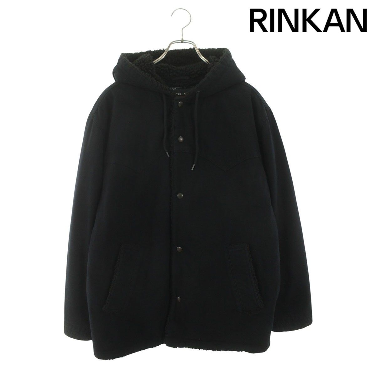 シュプリーム ×ナンバーナイン NUMBER(N)INE 25AW Faux Shearling Hooded Coat ファーシアリングフーデッドコート メンズ S