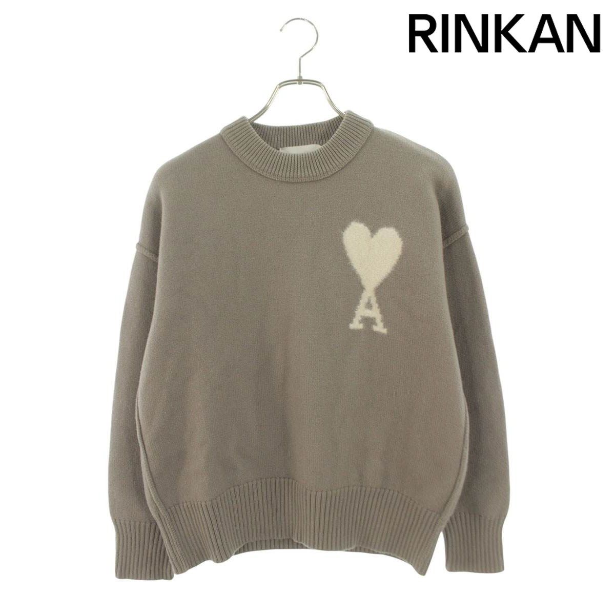 アミアレクサンドルマテュッシ UKS090.KN0090 ハートロゴクルーネックニット メンズ S