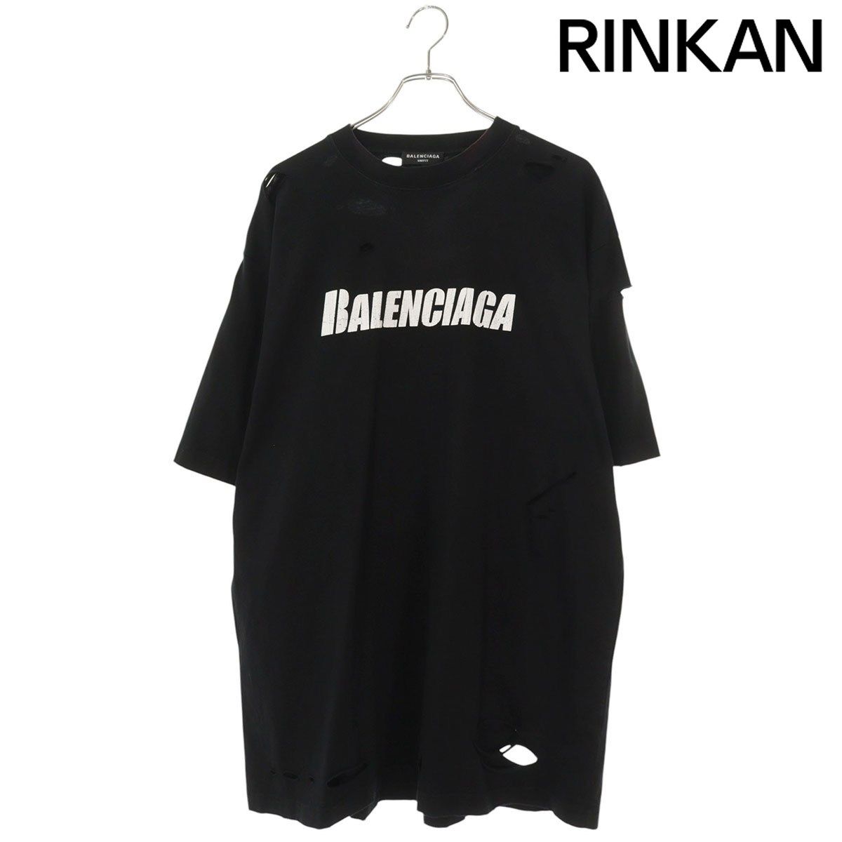 BALENCIAGA デストロイ ロゴTシャツ | ヤマダウェブコム
