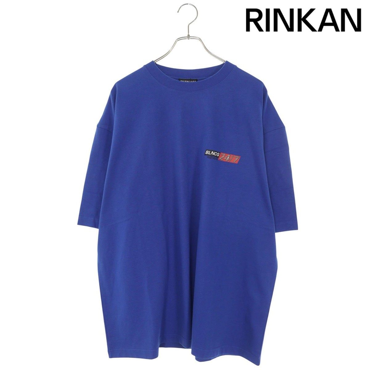 バレンシアガ 612966 TIVD1 NEWSロゴプリントTシャツ メンズ XXL