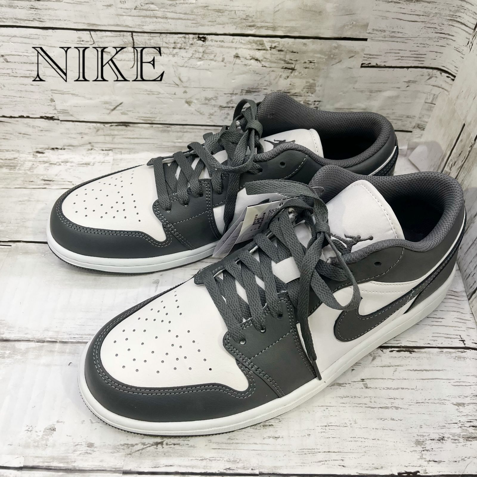 タグ付き ＮＩＫＥ ナイキ エアジョーダン 1 LOW ローカット スニーカー 27.5cm US9.5 553558-044 ホワイト グレー メンズ _208068
