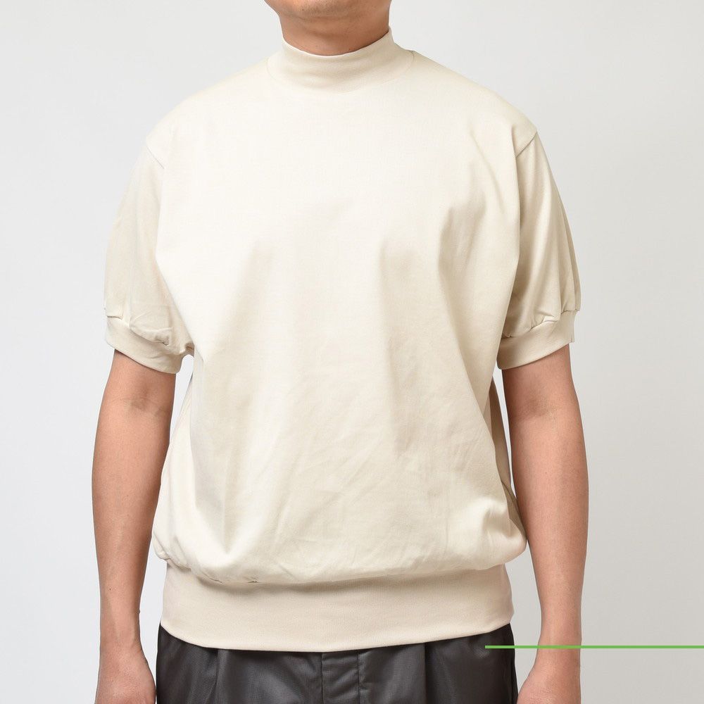 【40%OFF】Lサイズ 3サイズ la favola(ラファーヴォラ) コットンモックネックS/Sカットソー CS08 12131400146 Lサイズ 3サイズ ベージュ 新品