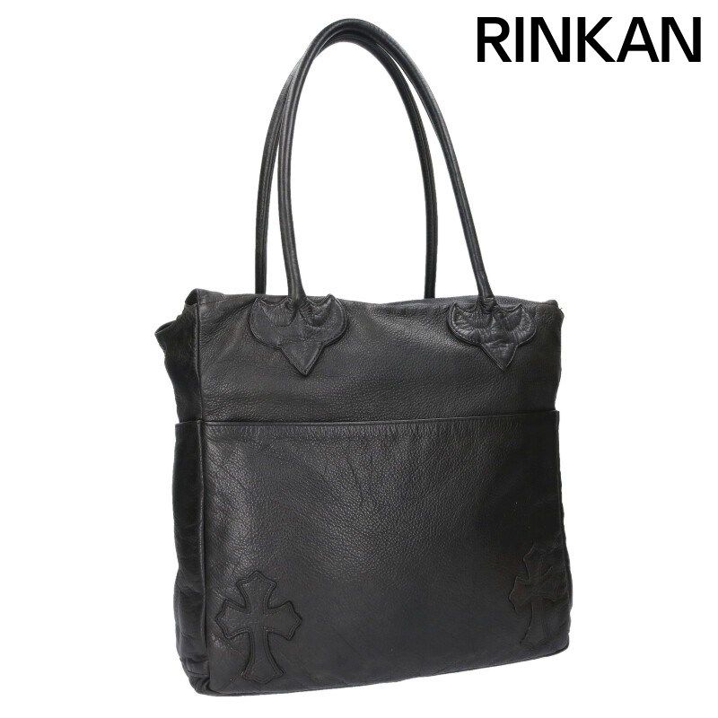 クロムハーツ TOTE 4POCKET/4ポケット クロスパッチ付きレザートートバッグ メンズ
