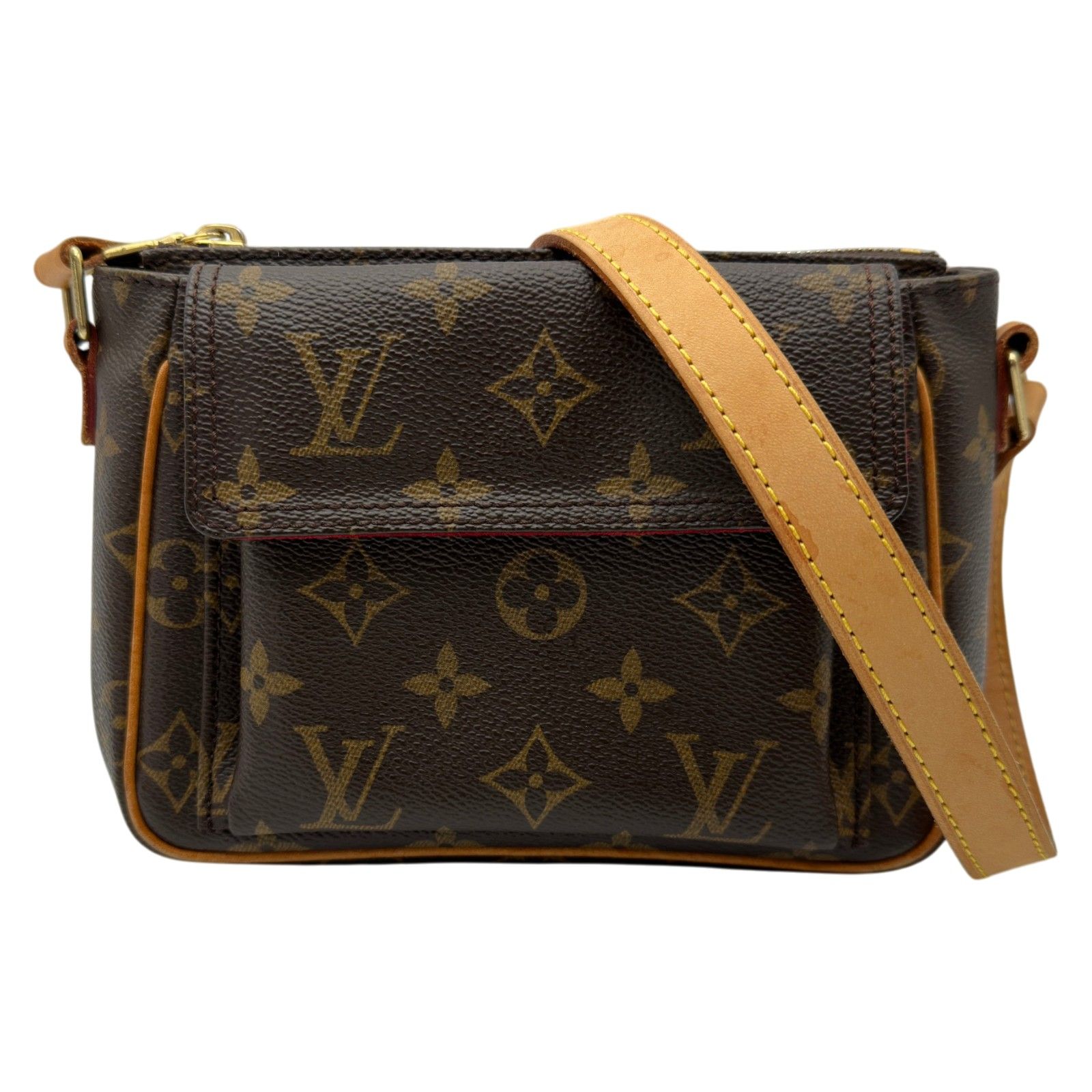 ルイ・ヴィトン LOUIS VUITTON ヴィバシテPM M51165 ブラウン モノグラム/レザー レディース ショルダーバッグ