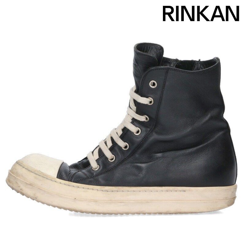 リックオウエンス RAMONES ラモーンズレザーハイカットスニーカー メンズ 41